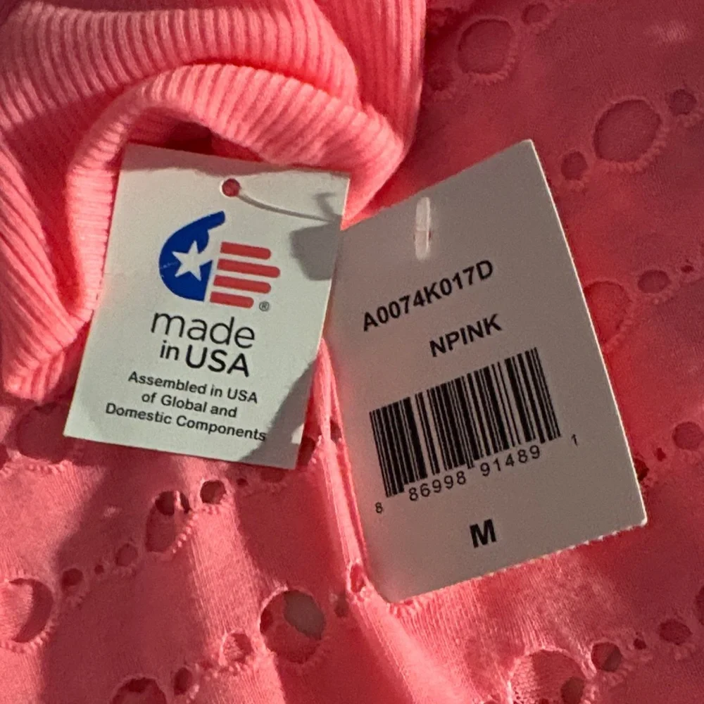 NWT Retro Living Doll Neon Pink Cutout Top - Picture 7 of 7